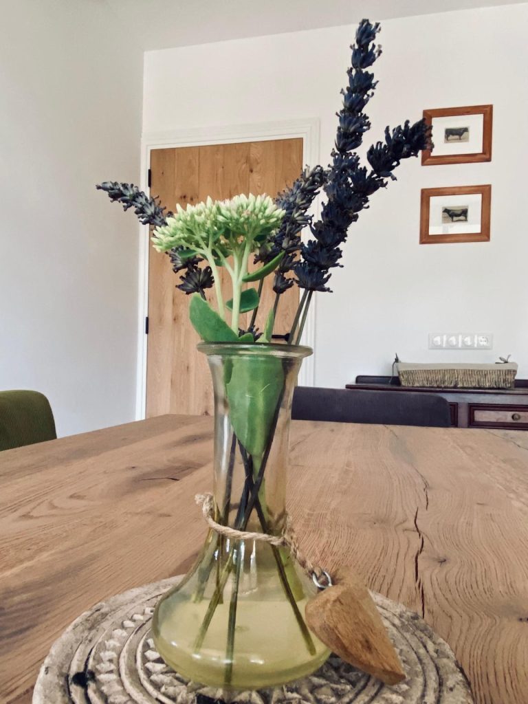 Lavendel op de grote tafel